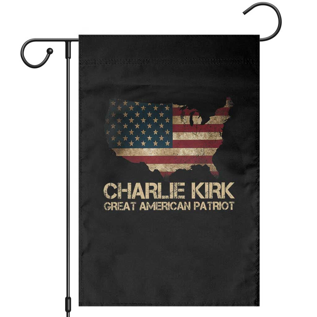 Charlie Kirk Garden Flag Great American Patriot USA Flag TS10 Black Print Your Wear