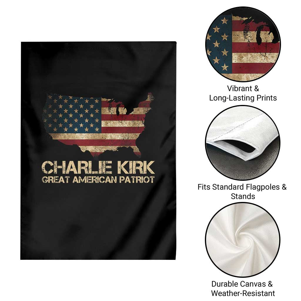 Charlie Kirk Garden Flag Great American Patriot USA Flag TS10 Print Your Wear