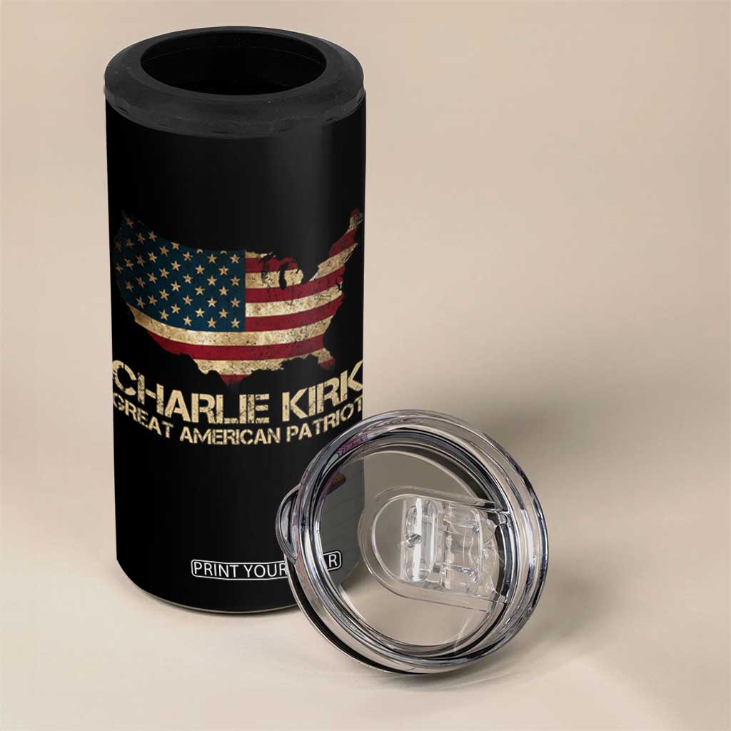 Charlie Kirk 4 in 1 Can Cooler Tumbler Great American Patriot USA Flag TS10 Print Your Wear