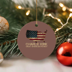 Charlie Kirk Ceramic Ornament Great American Patriot USA Flag TS10 1pc Mocha Print Your Wear
