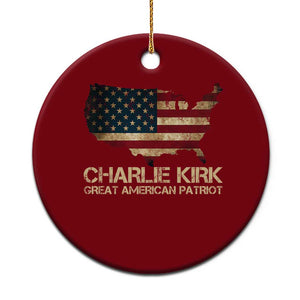 Charlie Kirk Ceramic Ornament Great American Patriot USA Flag TS10 1pc Red Print Your Wear
