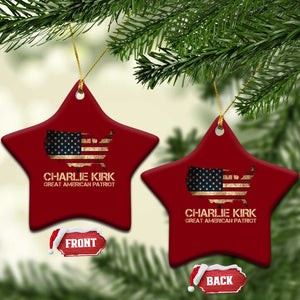 Charlie Kirk Ceramic Ornament Great American Patriot USA Flag TS10 Print Your Wear