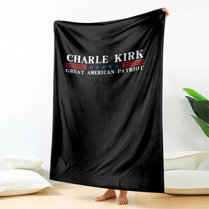 Charlie Kirk Throw Blanket Great American Patriot USA Freedom Conservative TS10 Print Your Wear