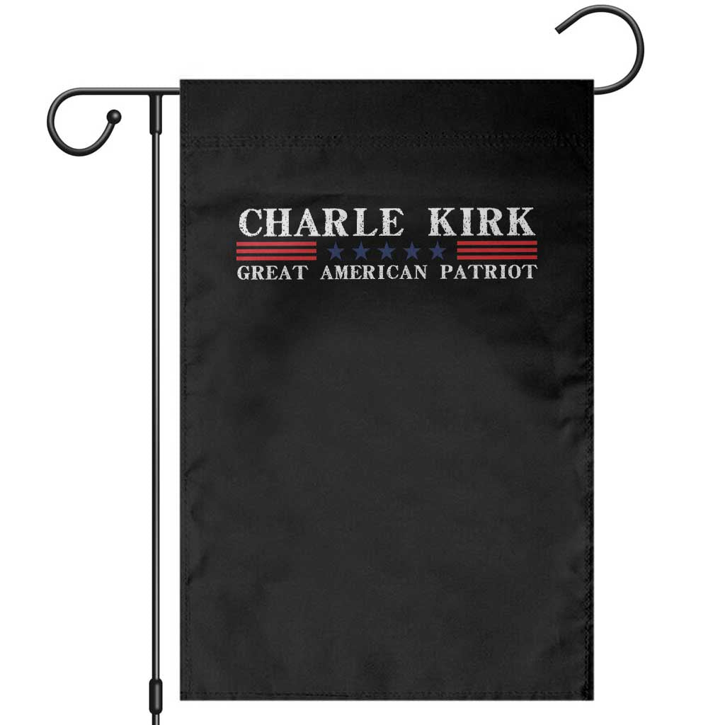 Charlie Kirk Garden Flag Great American Patriot USA Freedom Conservative TS10 Black Print Your Wear