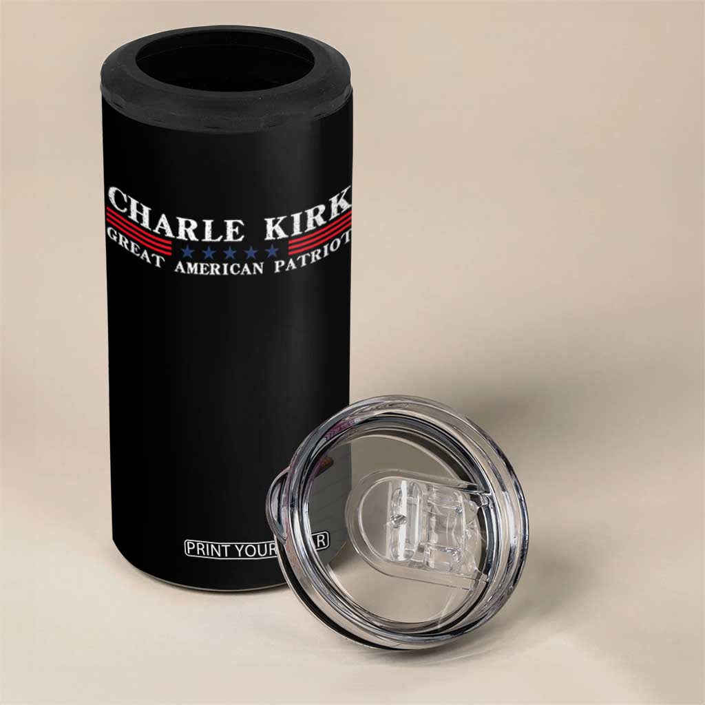 Charlie Kirk 4 in 1 Can Cooler Tumbler Great American Patriot USA Freedom Conservative TS10 Print Your Wear