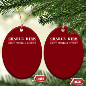 Charlie Kirk Ceramic Ornament Great American Patriot USA Freedom Conservative TS10 Print Your Wear