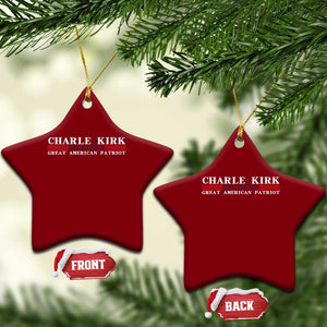 Charlie Kirk Ceramic Ornament Great American Patriot USA Freedom Conservative TS10 Print Your Wear