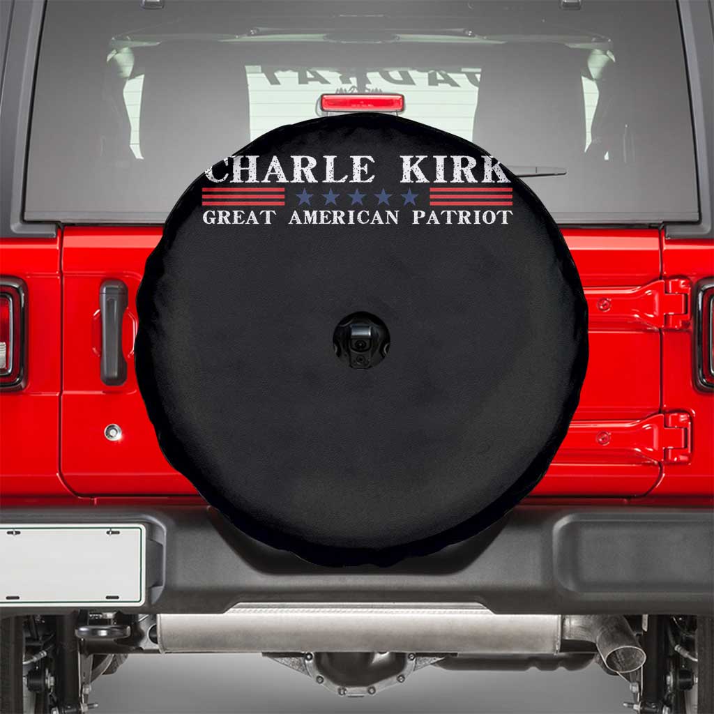 Charlie Kirk Spare Tire Cover Great American Patriot USA Freedom Conservative TS10 Black Print Your Wear