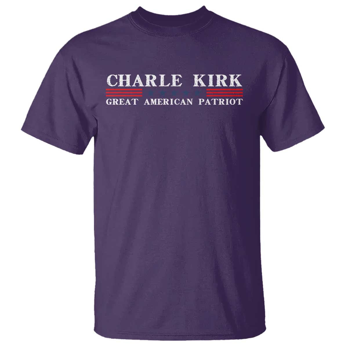 Charlie Kirk T Shirt Great American Patriot USA Freedom Conservative TS10 Purple Print Your Wear