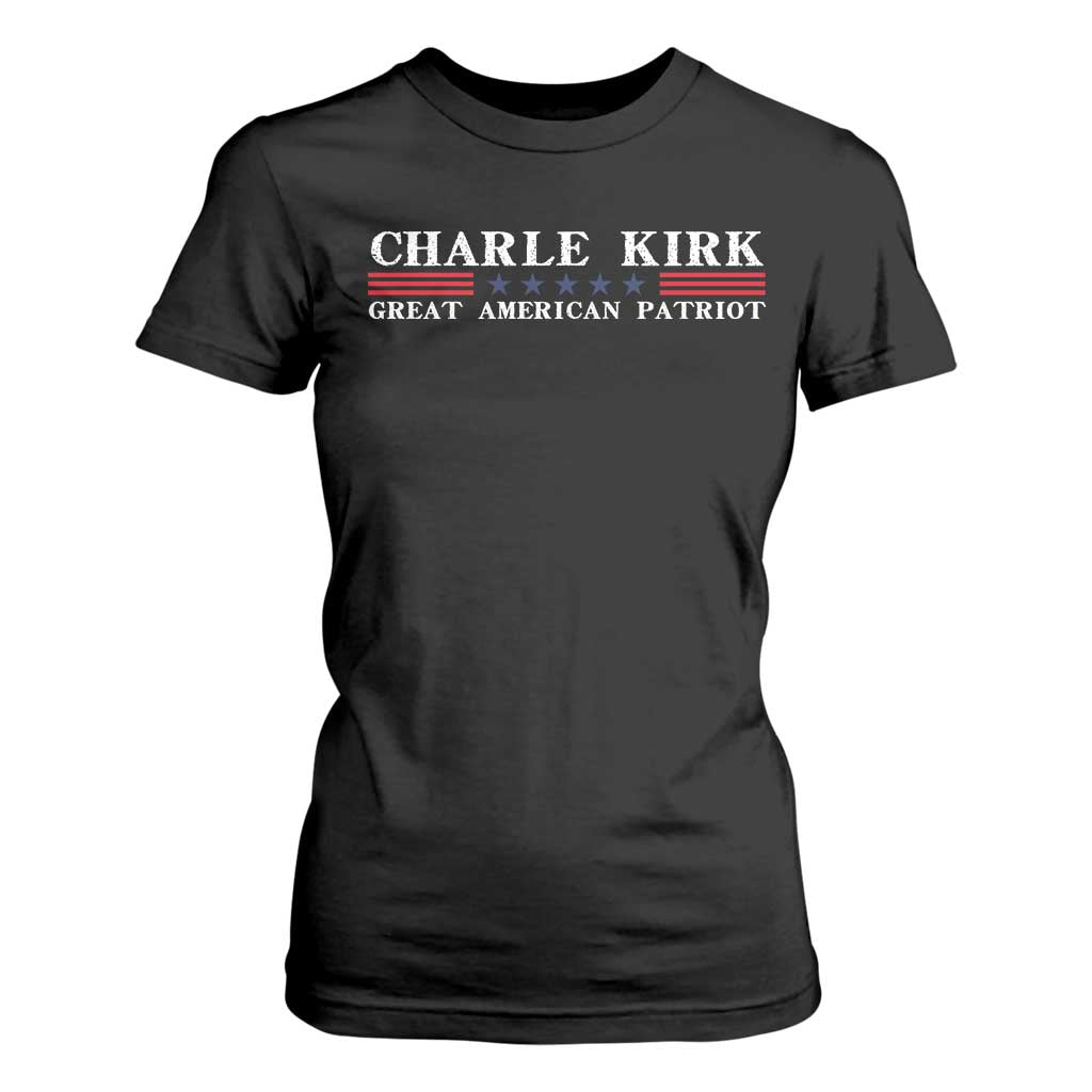 Charlie Kirk T Shirt For Women Great American Patriot USA Freedom Conservative TS10 Black Print Your Wear