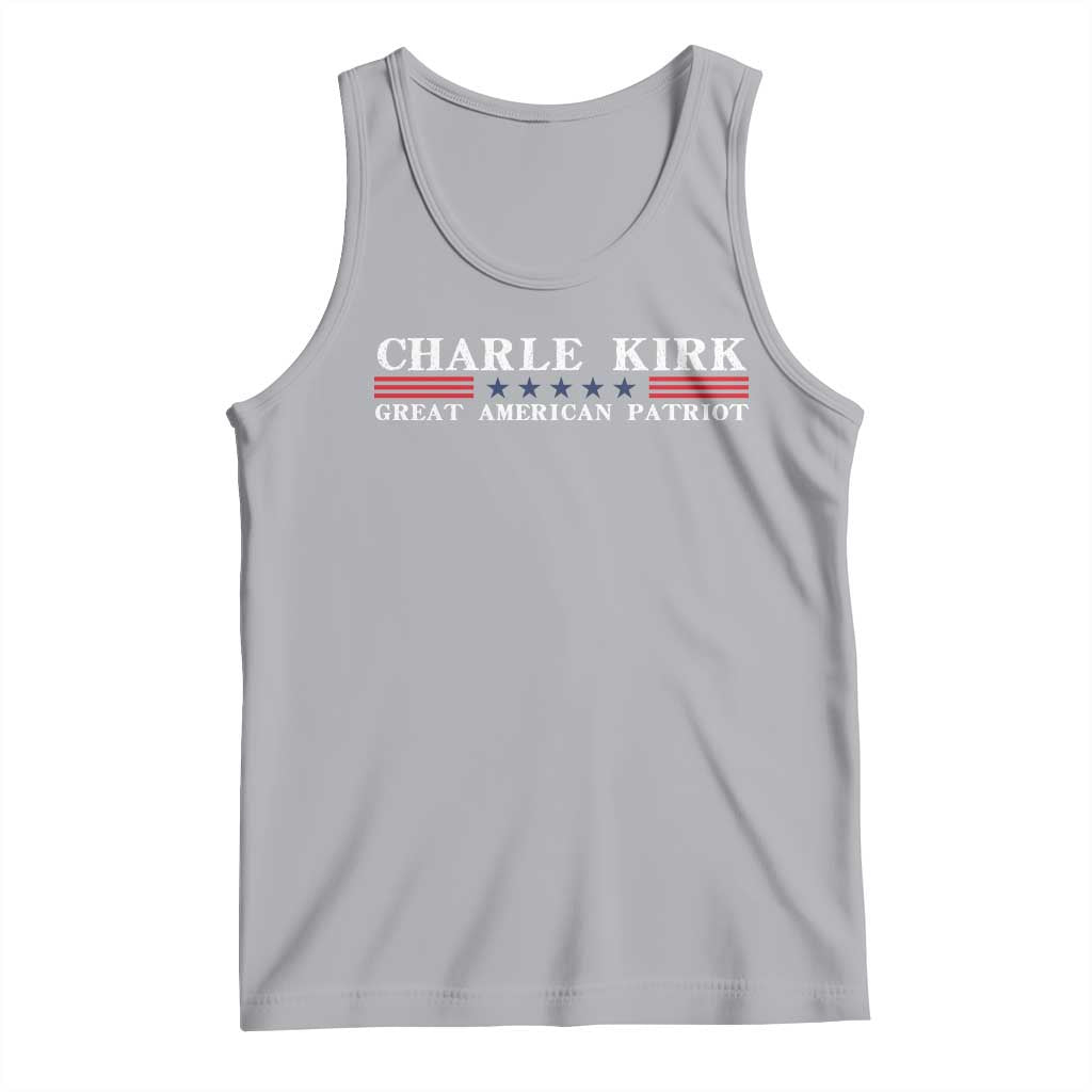 Charlie Kirk Tank Top Great American Patriot USA Freedom Conservative TS10 Athletic Heather Print Your Wear