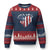 Charlie Kirk Memorial Ugly Christmas Sweater Battle Cry Erika Kirk Christian USA Flag Cross TS10 Navy Red Print Your Wear