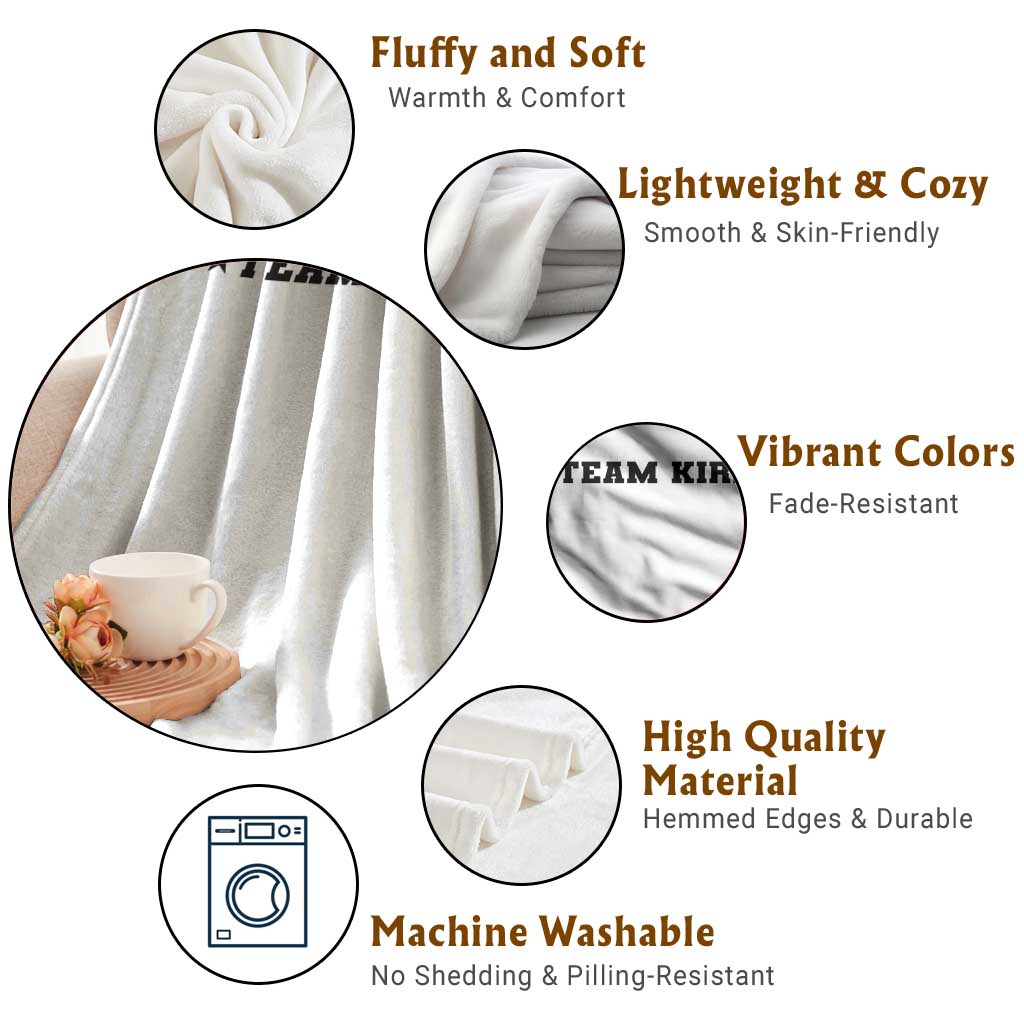 Team Kirk Throw Blanket Last Name Funny Surname Team Kirk Family Reunion TS10 Print Your Wear