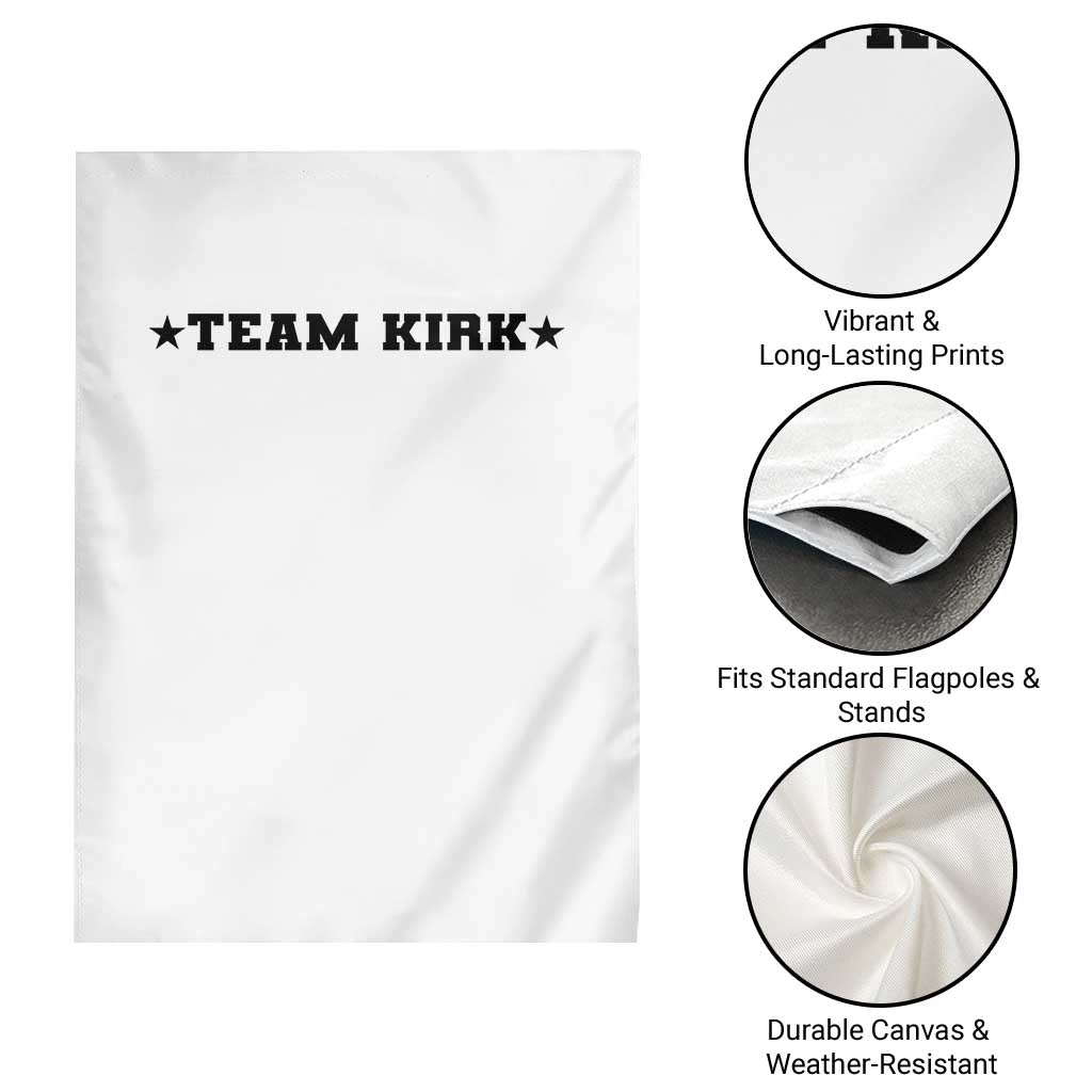 Team Kirk Garden Flag Last Name Funny Surname Team Kirk Family Reunion TS10 Print Your Wear