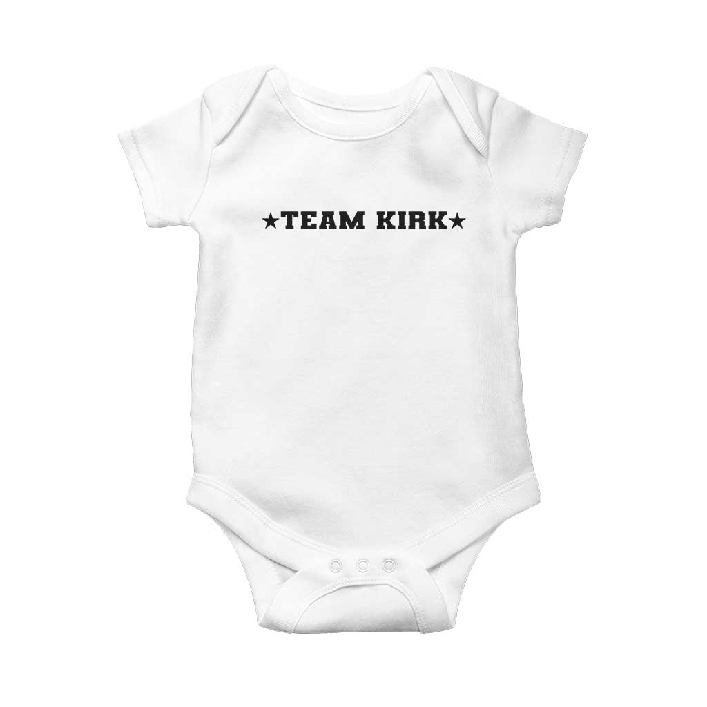 Team Kirk Baby Onesie Last Name Funny Surname Team Kirk Family Reunion TS10 White Print Your Wear