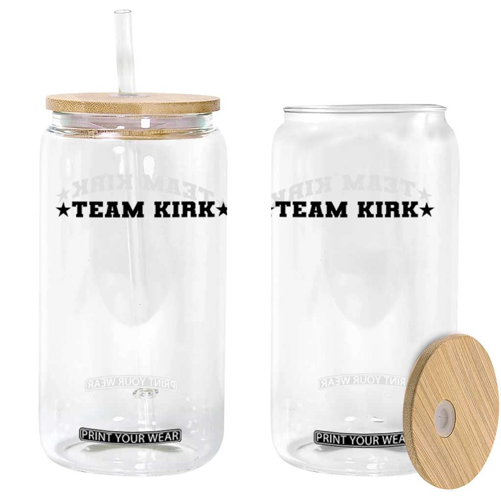 Team Kirk Glass Can Last Name Funny Surname Team Kirk Family Reunion TS10 Print Your Wear