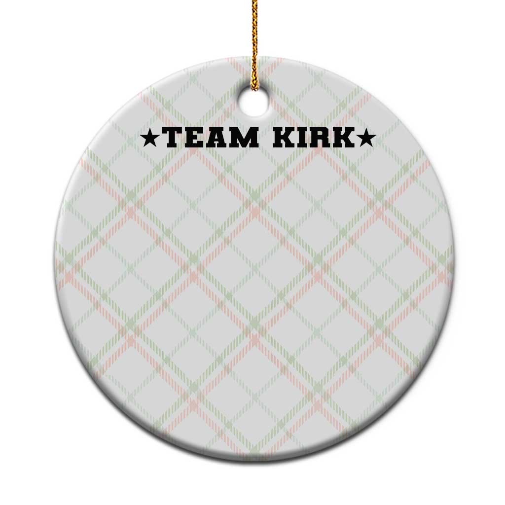 Team Kirk Ceramic Ornament Last Name Funny Surname Team Kirk Family Reunion TS10 1pc Christmas Plaid Print Your Wear