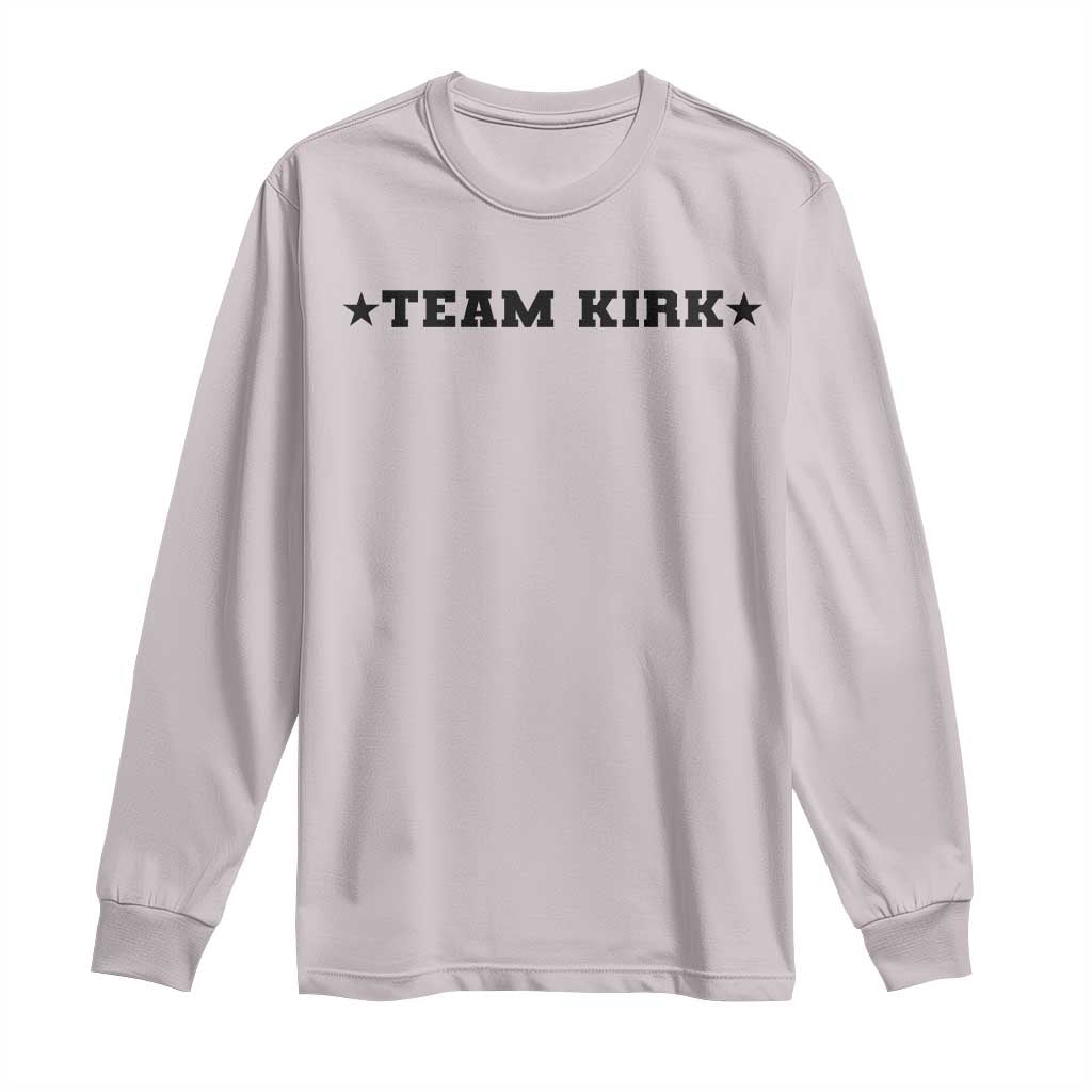 Team Kirk Long Sleeve Shirt Last Name Funny Surname Team Kirk Family Reunion TS10 Ice Gray Print Your Wear