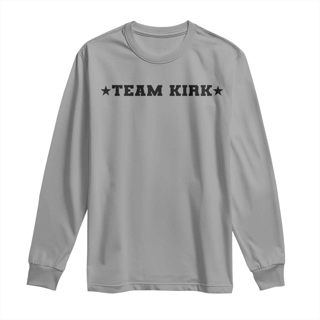Team Kirk Long Sleeve Shirt Last Name Funny Surname Team Kirk Family Reunion TS10 Sport Gray Print Your Wear