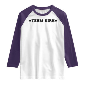 Team Kirk Raglan Shirt Last Name Funny Surname Team Kirk Family Reunion TS10 White Purple Print Your Wear