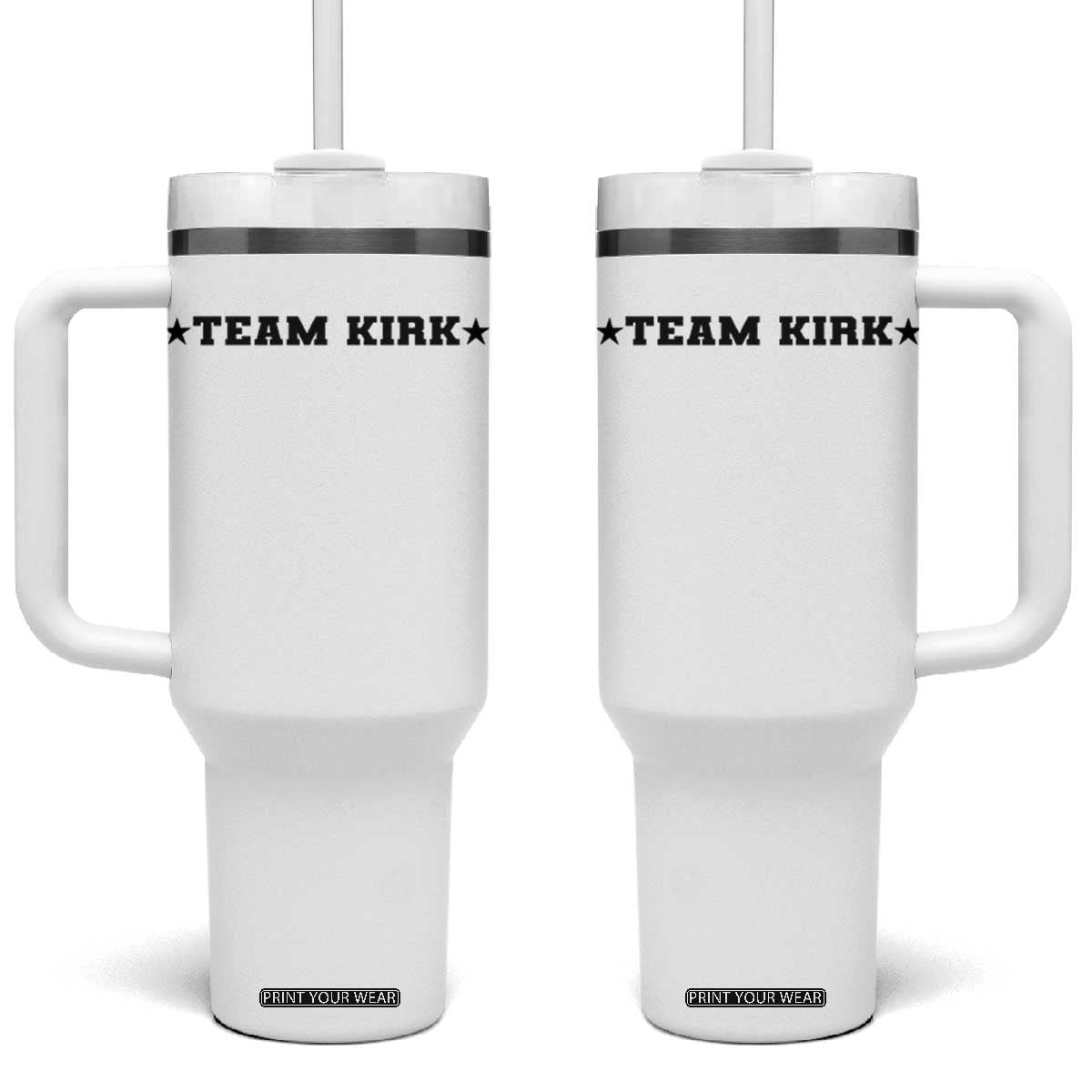 Team Kirk Tumbler With Handle Last Name Funny Surname Team Kirk Family Reunion TS10 One Size: 40 oz White Print Your Wear