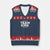 Team Kirk V-Neck Knit Sweater Vest Last Name Kirk Family Name Matching Member Surname TS10 Navy Red Print Your Wear
