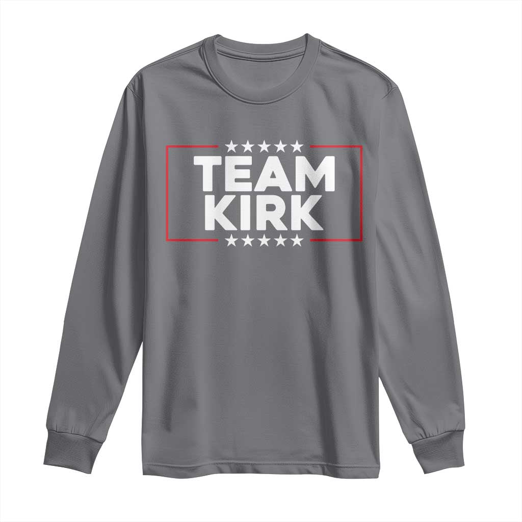 Team Kirk Long Sleeve Shirt Last Name Kirk Family Name Matching Member Surname TS10 Charcoal Print Your Wear