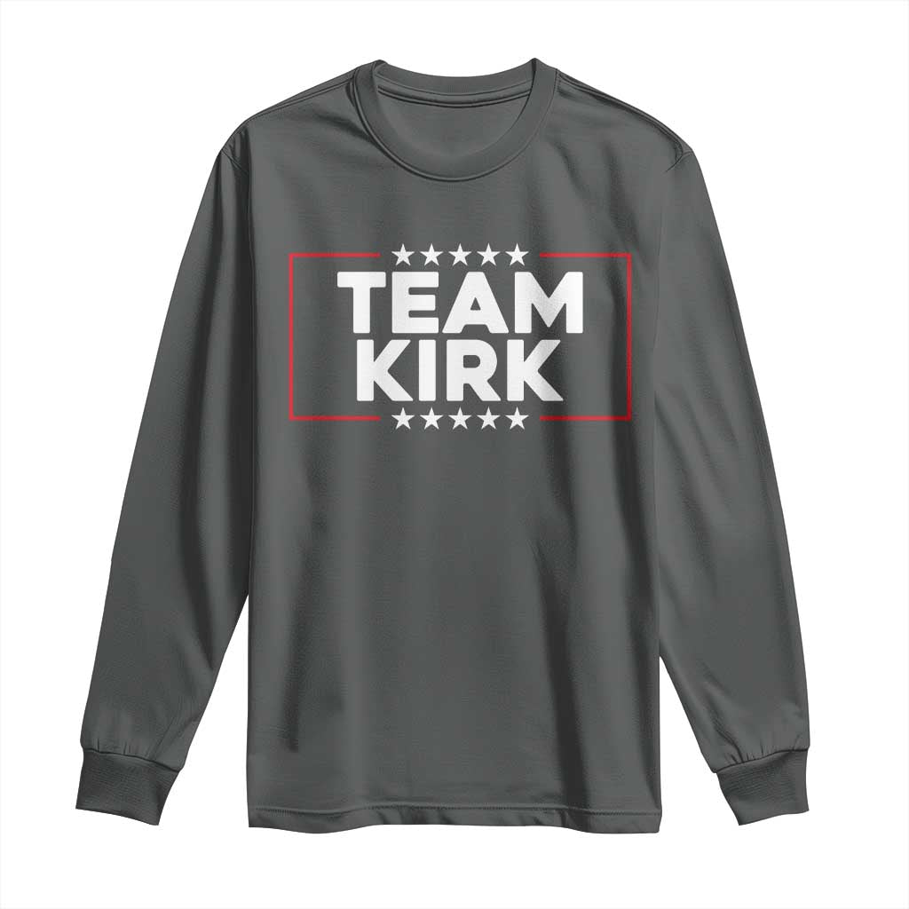 Team Kirk Long Sleeve Shirt Last Name Kirk Family Name Matching Member Surname TS10 Dark Heather Print Your Wear