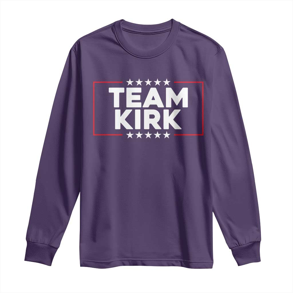 Team Kirk Long Sleeve Shirt Last Name Kirk Family Name Matching Member Surname TS10 Purple Print Your Wear