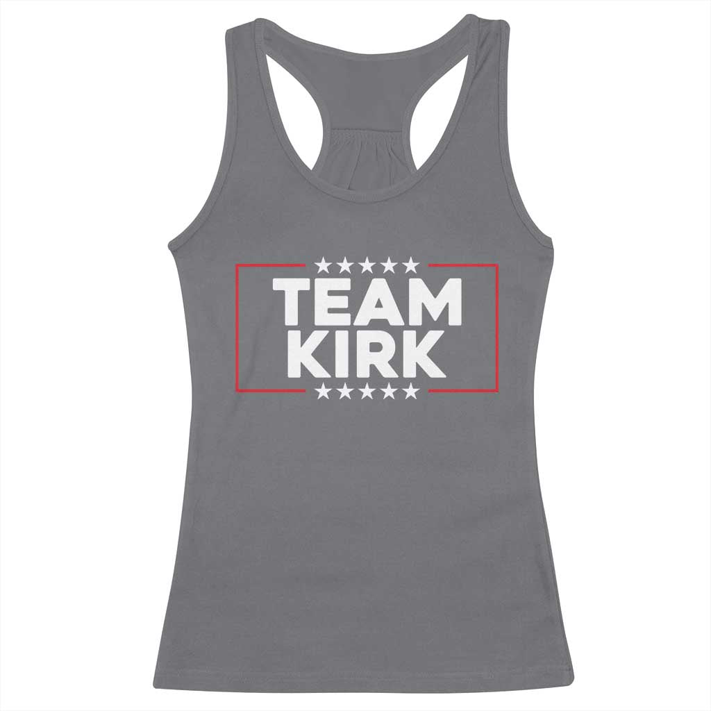 Team Kirk Racerback Tank Top Last Name Kirk Family Name Matching Member Surname TS10 Charcoal Print Your Wear