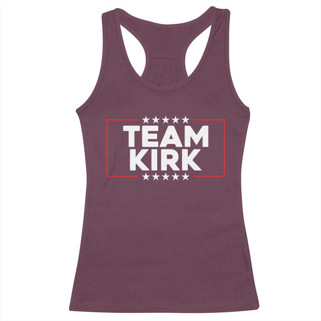 Team Kirk Racerback Tank Top Last Name Kirk Family Name Matching Member Surname TS10 Maroon Print Your Wear