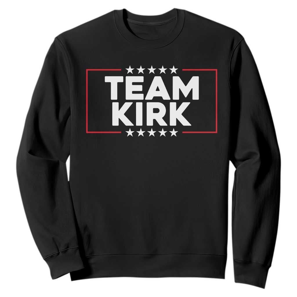 Team Kirk Sweatshirt Last Name Kirk Family Name Matching Member Surname TS10 Black Print Your Wear