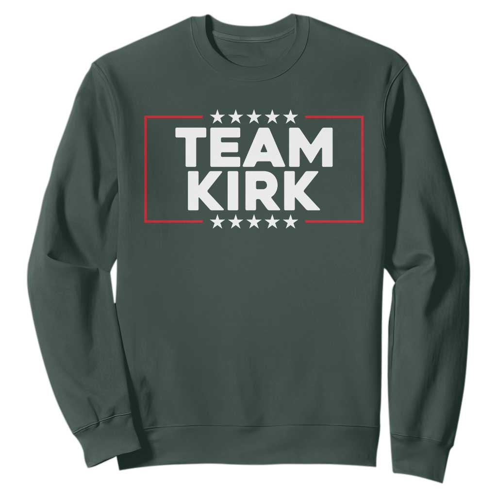 Team Kirk Sweatshirt Last Name Kirk Family Name Matching Member Surname TS10 Dark Forest Green Print Your Wear