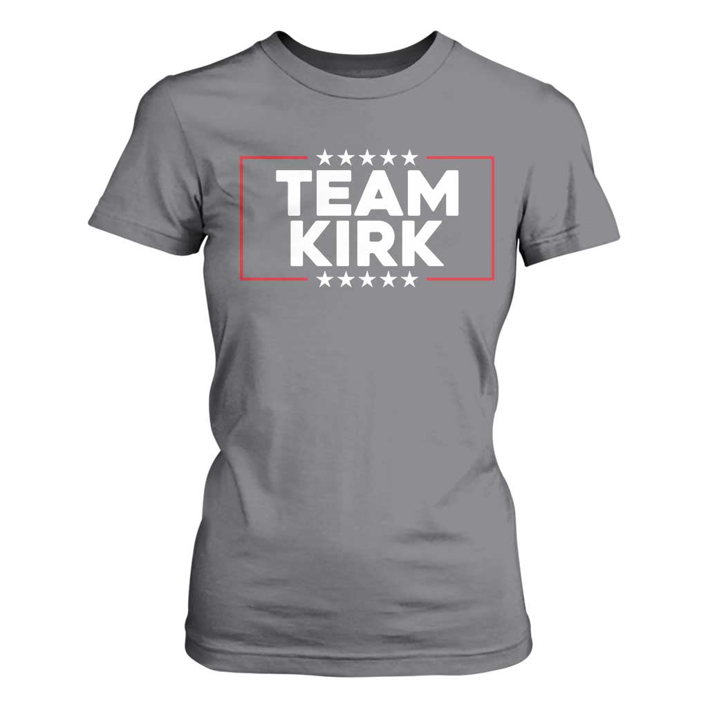 Team Kirk T Shirt For Women Last Name Kirk Family Name Matching Member Surname TS10 Charcoal Print Your Wear