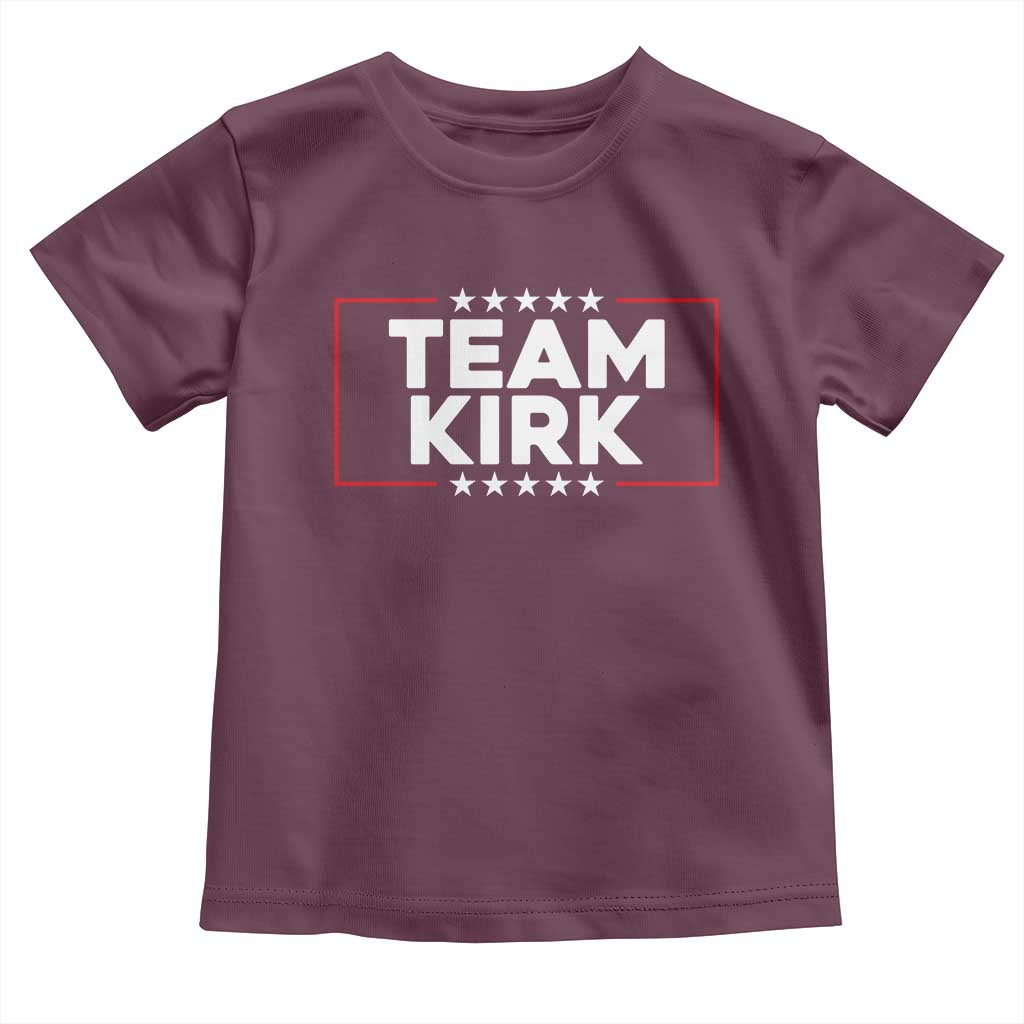 Team Kirk Toddler T Shirt Last Name Kirk Family Name Matching Member Surname TS10 Maroon Print Your Wear