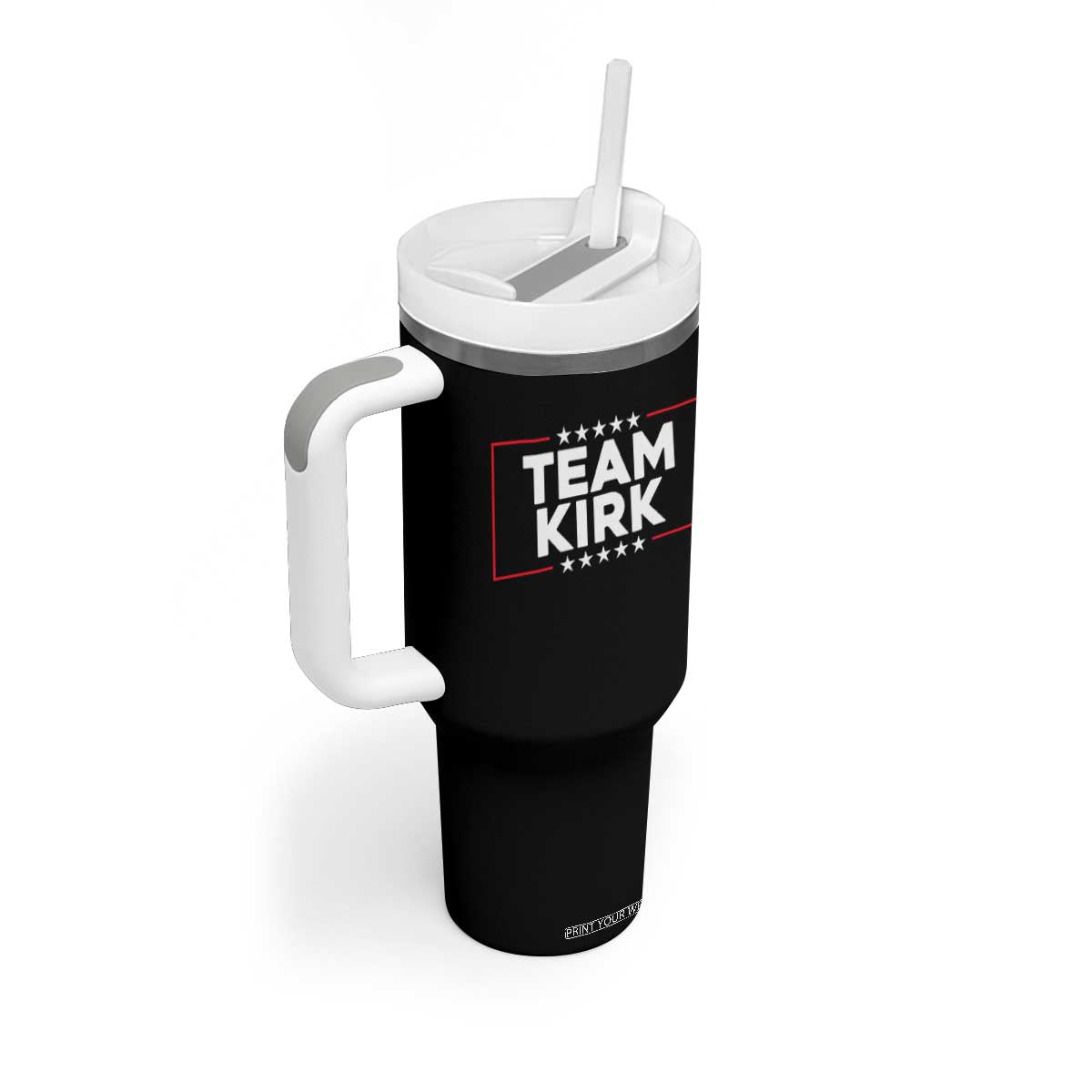 Team Kirk Tumbler With Handle Last Name Kirk Family Name Matching Member Surname TS10 Print Your Wear