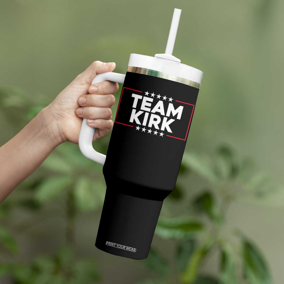 Team Kirk Tumbler With Handle Last Name Kirk Family Name Matching Member Surname TS10 Print Your Wear