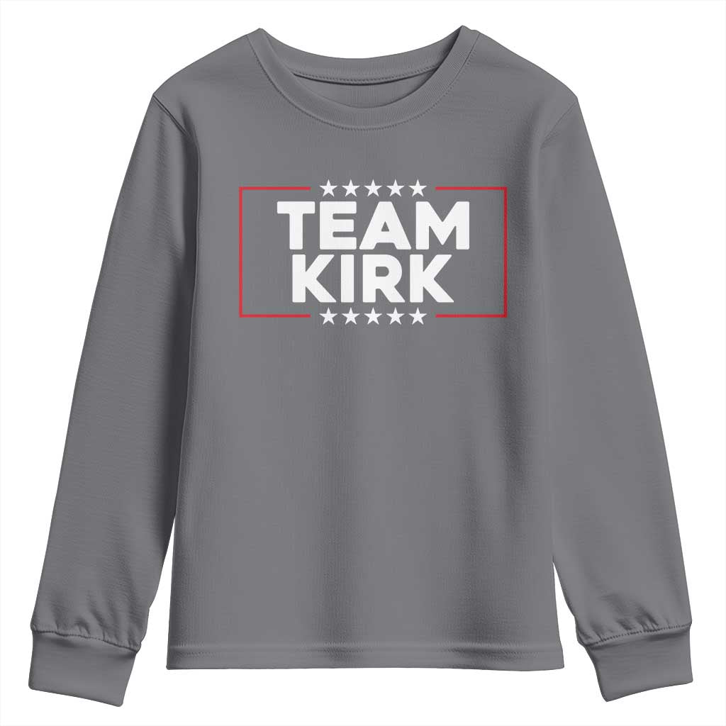 Team Kirk Youth Sweatshirt Last Name Kirk Family Name Matching Member Surname TS10 Charcoal Print Your Wear