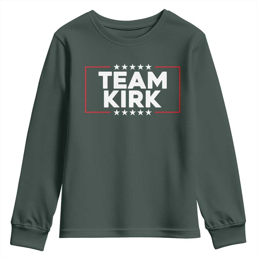 Team Kirk Youth Sweatshirt Last Name Kirk Family Name Matching Member Surname TS10 Dark Forest Green Print Your Wear
