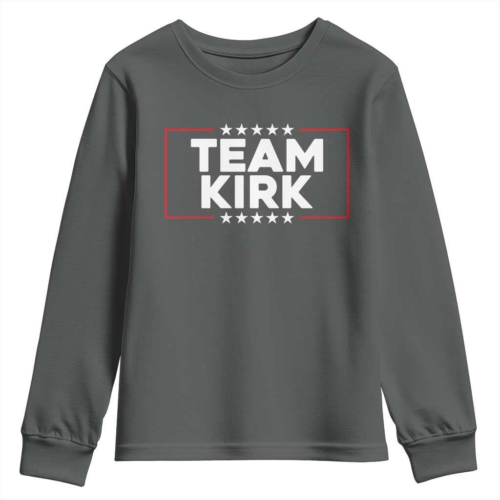 Team Kirk Youth Sweatshirt Last Name Kirk Family Name Matching Member Surname TS10 Dark Heather Print Your Wear
