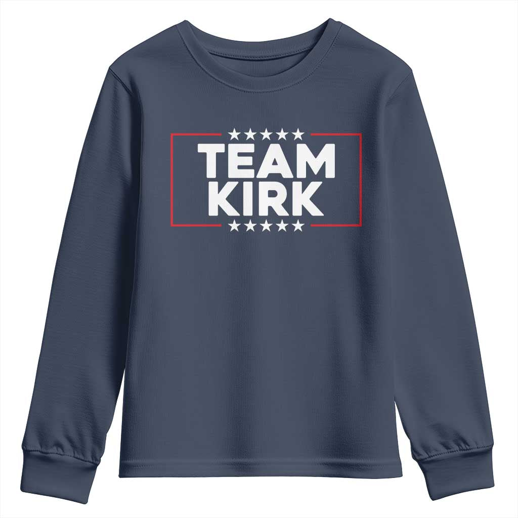 Team Kirk Youth Sweatshirt Last Name Kirk Family Name Matching Member Surname TS10 Navy Print Your Wear