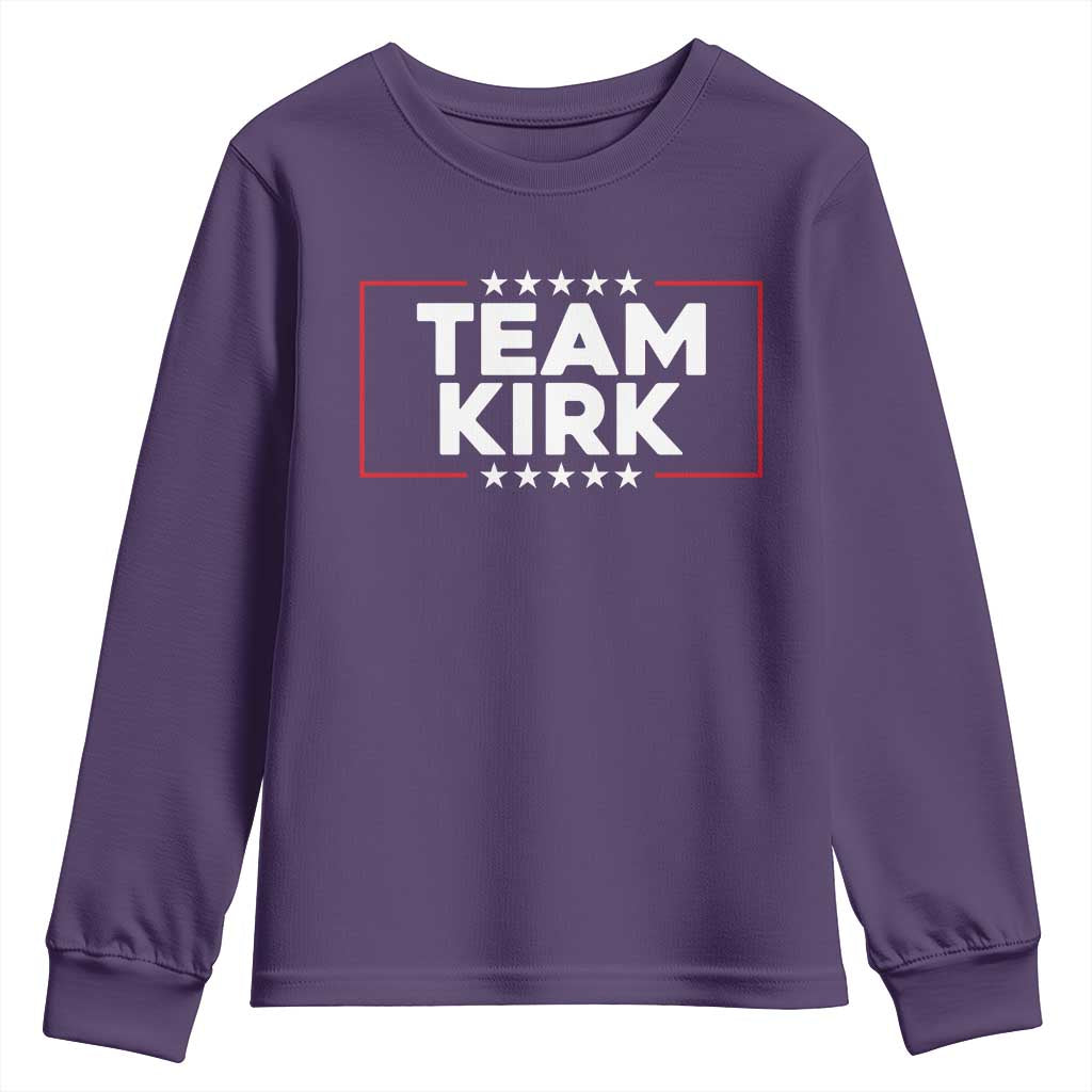 Team Kirk Youth Sweatshirt Last Name Kirk Family Name Matching Member Surname TS10 Purple Print Your Wear