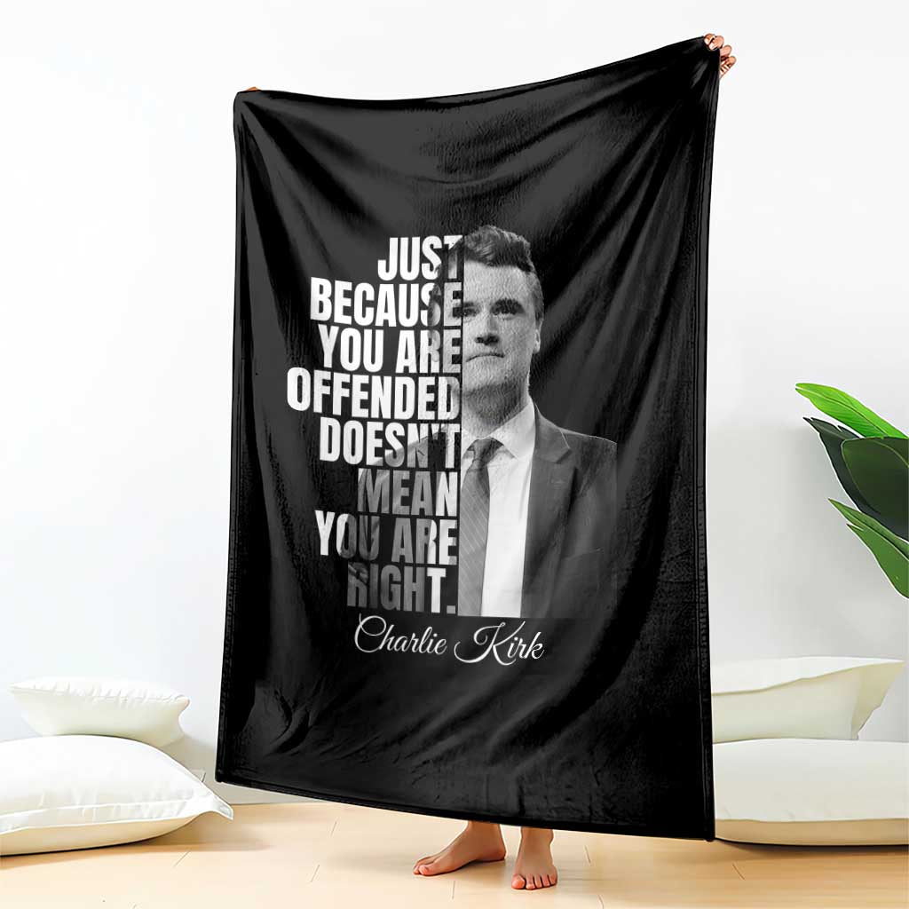 Charlie Kirk Throw Blanket Free Speech Memorial Tribute TS10 Print Your Wear