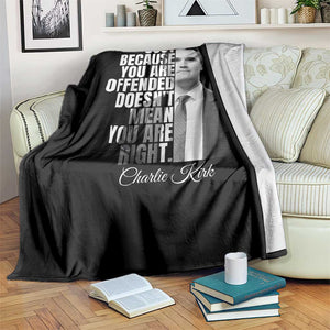 Charlie Kirk Throw Blanket Free Speech Memorial Tribute TS10 Print Your Wear