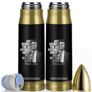 Charlie Kirk Bullet Tumbler Free Speech Memorial Tribute TS10 Black Print Your Wear