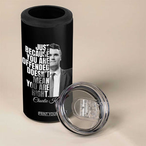 Charlie Kirk 4 in 1 Can Cooler Tumbler Free Speech Memorial Tribute TS10 Print Your Wear