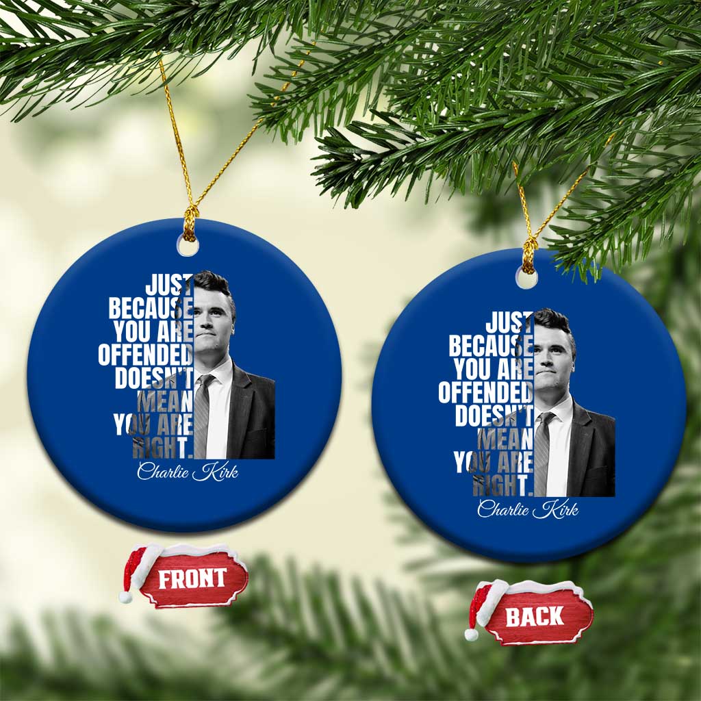 Charlie Kirk Ceramic Ornament Free Speech Memorial Tribute TS10 1pc Blue Print Your Wear