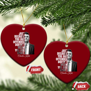 Charlie Kirk Ceramic Ornament Free Speech Memorial Tribute TS10 Print Your Wear