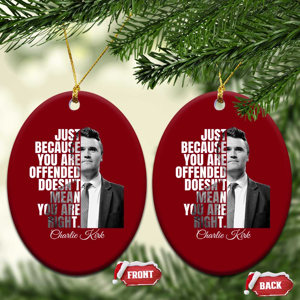 Charlie Kirk Ceramic Ornament Free Speech Memorial Tribute TS10 Print Your Wear