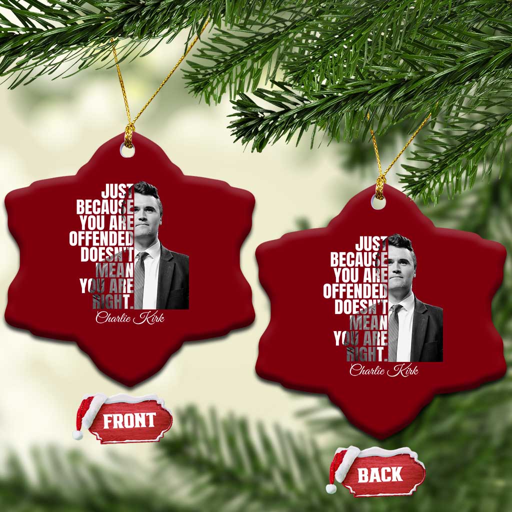 Charlie Kirk Ceramic Ornament Free Speech Memorial Tribute TS10 Print Your Wear